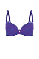 Push-up bra, lace cups, cheerful colors